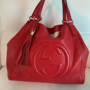 Gucci leather tassel purse